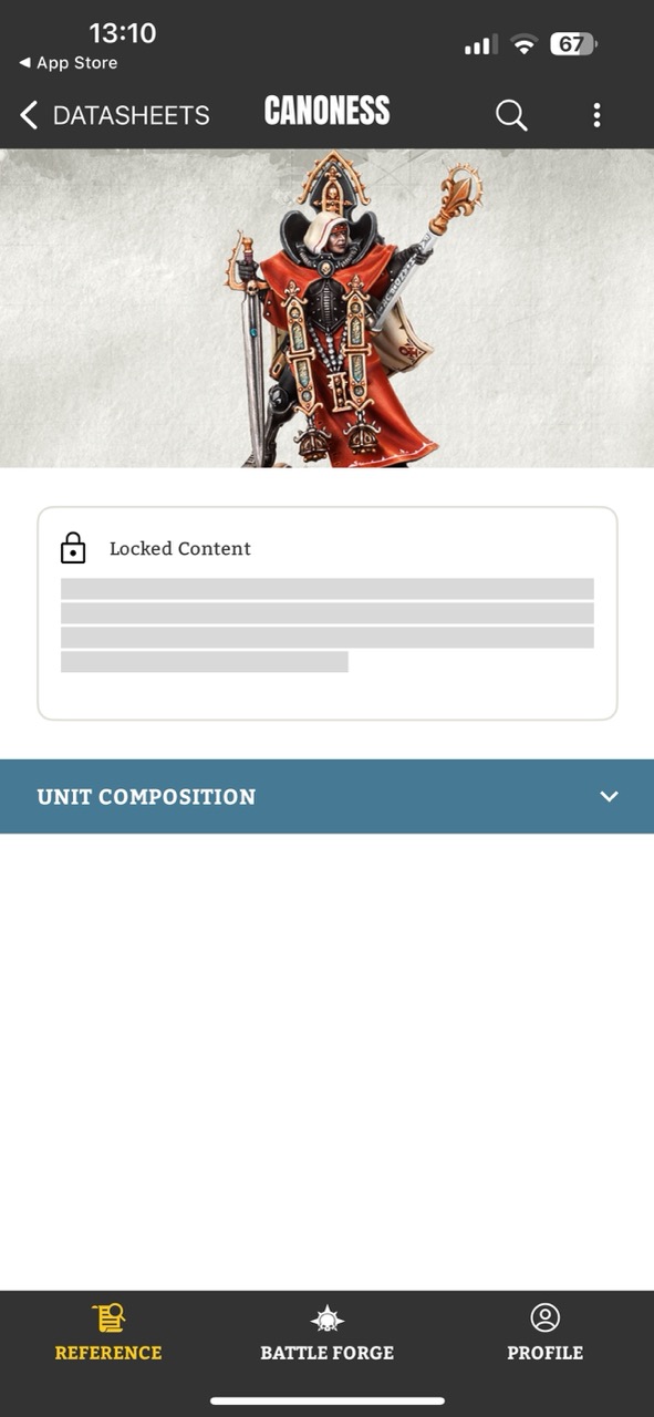 W40k app ve velké velikosti